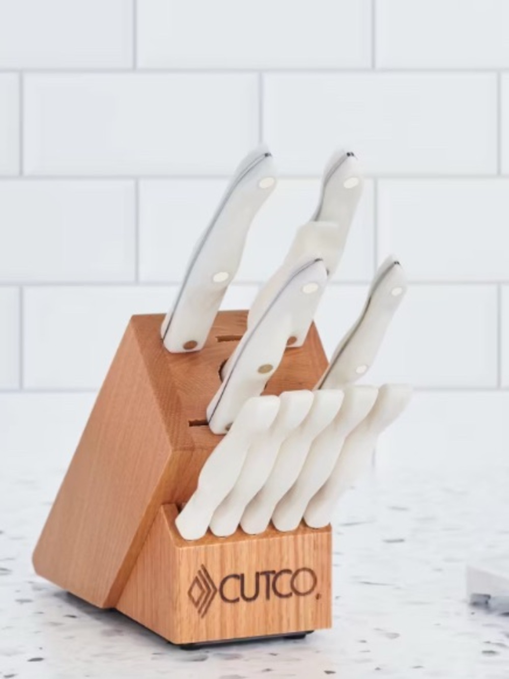 NWT Cutco Essentials + 5 Set with Block